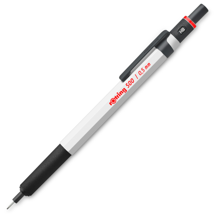 500 Mekanisk Blyant 0.5 Hvit i gruppen Penner / Skrive / Trykkblyanter hos Pen Store (137411)