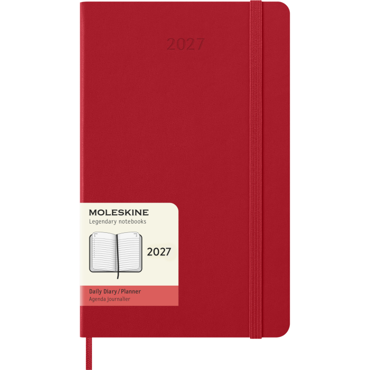 Kalender 12M Daily 2027 Hardcover Large Red i gruppen  Papir & Blokk / Kalendere / 12 md kalendere hos Pen Store (137426)