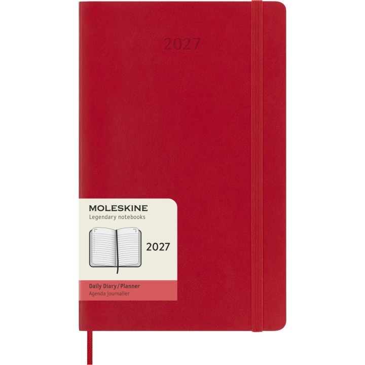 Kalender 12M Daily 2027 Softcover Large Red i gruppen Papir & Blokk / Kalendere / 12 md kalendere hos Pen Store (137427)