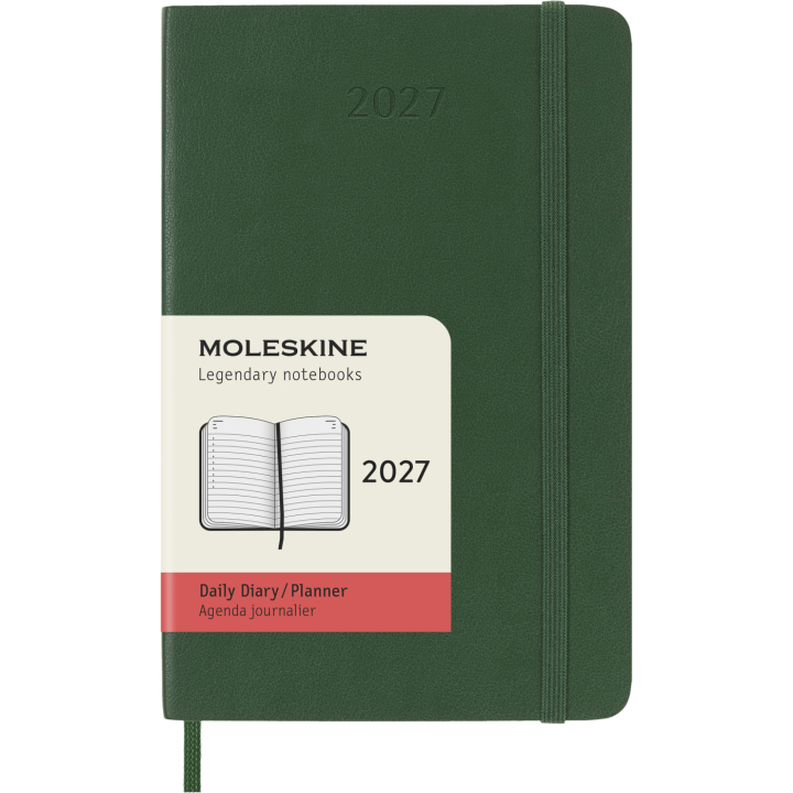 Kalender 12M Daily 2027 Softcover Pocket Myrtle Green i gruppen  Papir & Blokk / Kalendere / 12 md kalendere hos Pen Store (137431)
