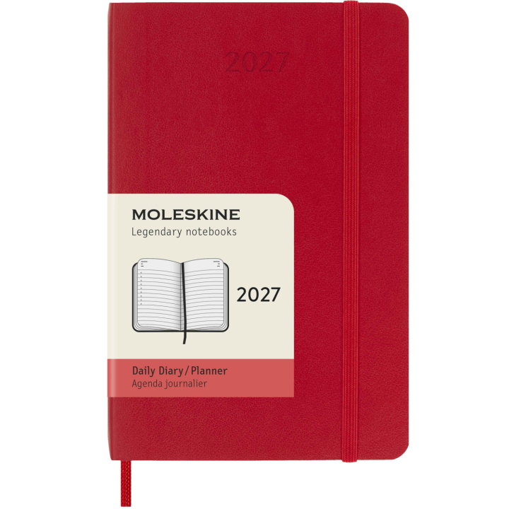 Kalender 12M Daily 2027 Softcover Pocket Red i gruppen  Papir & Blokk / Kalendere / 12 md kalendere hos Pen Store (137436)