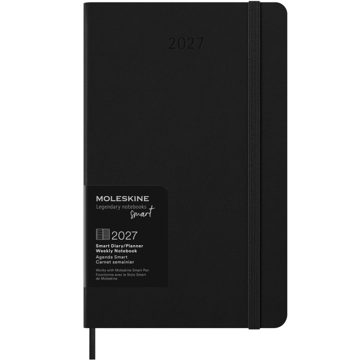 Kalender 12M Smart PRO Digital Weekly Note 2027 Large Black i gruppen Papir & Blokk / Kalendere / 12 md kalendere hos Pen Store (137445)