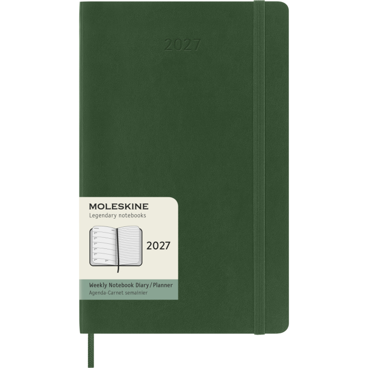 Kalender 12M Weekly Notebook 2027 Softcover Large Myrtle Green i gruppen Papir & Blokk / Kalendere / 12 md kalendere hos Pen Store (137453)