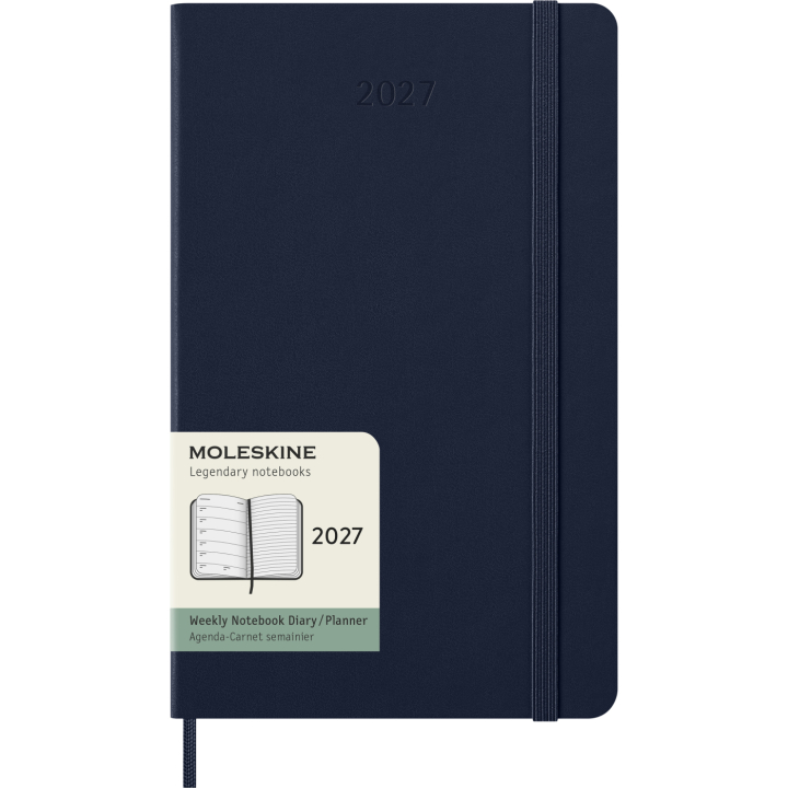 Kalender 12M Weekly Notebook 2027 Hardcover Large Sapphire Blue  i gruppen  Papir & Blokk / Kalendere / 12 md kalendere hos Pen Store (137457)