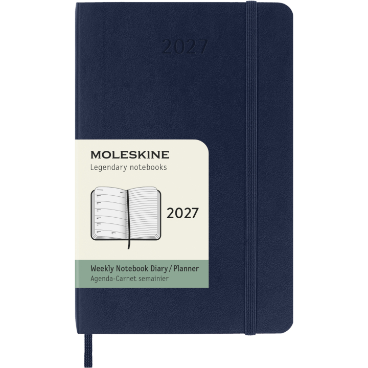 Kalender 12M Weekly Notebook 2027 Softcover Pocket Sapphire Blue  i gruppen  Papir & Blokk / Kalendere / 12 md kalendere hos Pen Store (137462)