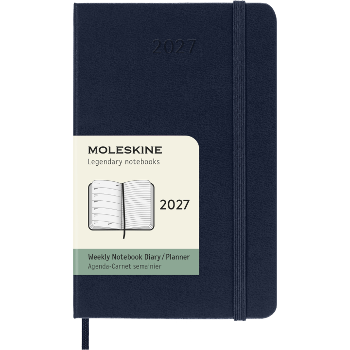 Kalender 12M Weekly Notebook 2027 Hardcover Pocket Sapphire Blue  i gruppen  Papir & Blokk / Kalendere / 12 md kalendere hos Pen Store (137465)