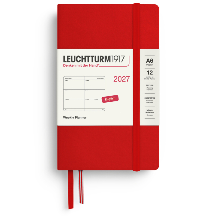 Kalender Weekly Planner 2027 A6 Cherry i gruppen  Papir & Blokk / Kalendere / 12 md kalendere hos Pen Store (137481)
