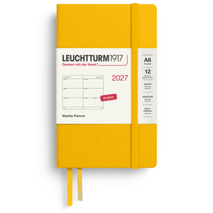 Kalender Weekly Planner 2027 A6 Sunflower i gruppen Papir & Blokk / Kalendere / 12 md kalendere hos Pen Store (137482)