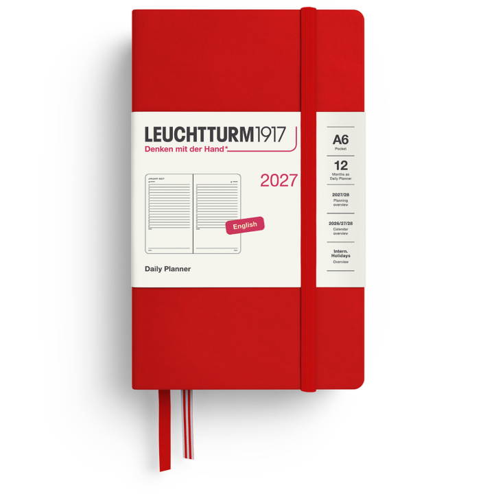 Kalender Daily Planner 2027 A6 Cherry i gruppen  Papir & Blokk / Kalendere / 12 md kalendere hos Pen Store (137534)