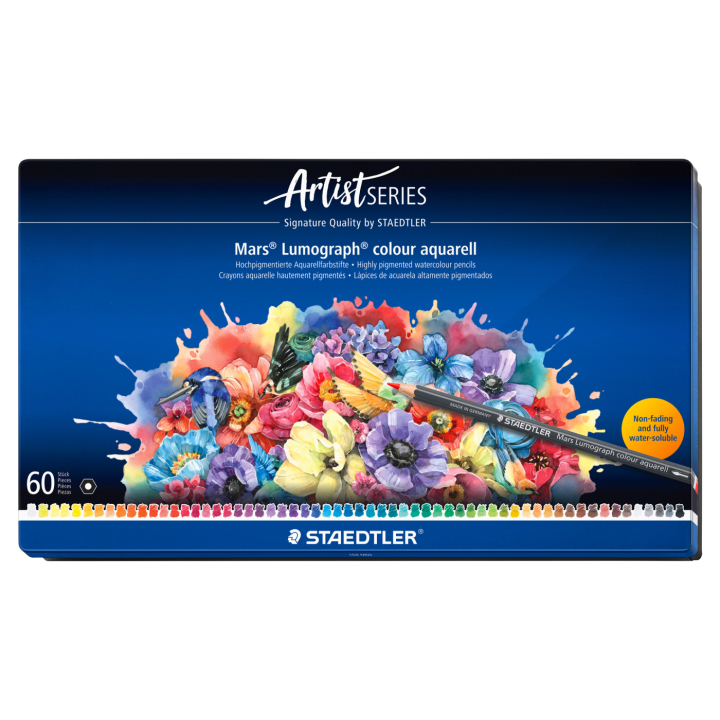 Akvarellblyanter Mars Lumograph 60-sett i gruppen Penner / Kunstnerpenner / Akvarellblyanter hos Pen Store (137606)