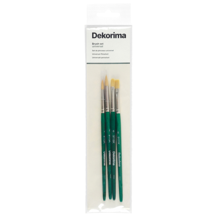 Syntetiske pensler Universal 4-sett i gruppen Kunstnermateriell / Pensler / Akrylpensler hos Pen Store (137637)