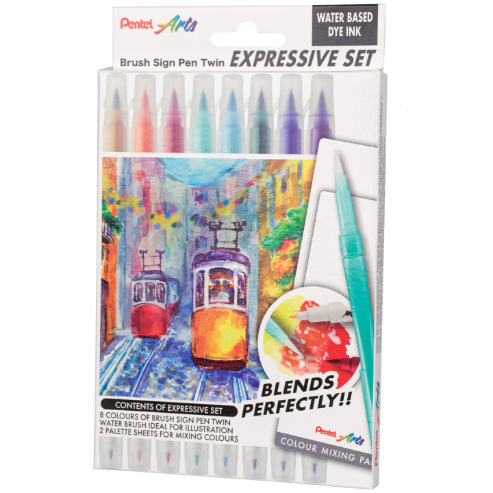 Brush Sign Pen Twin Expressive Set i gruppen Penner / Kunstnerpenner / Penselpenner hos Pen Store (137668)