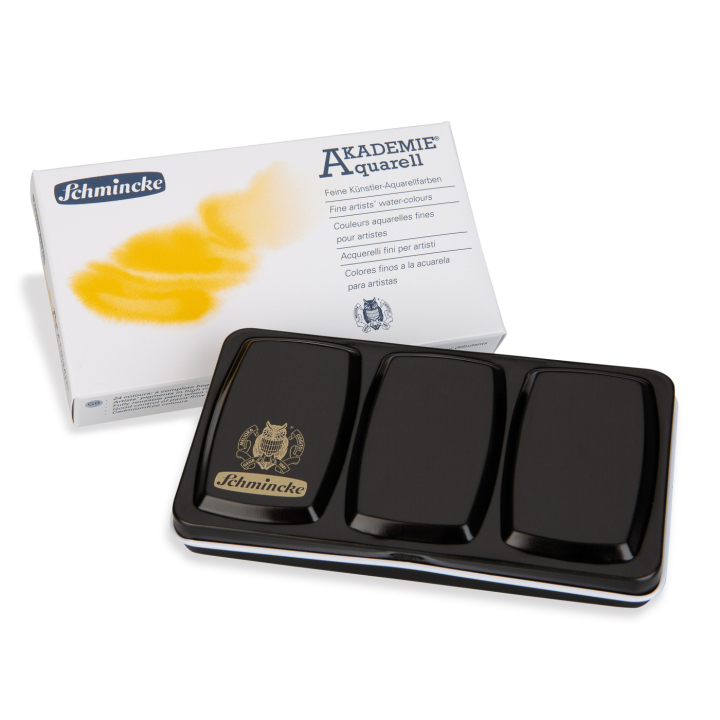 Akademie Aquarell Half Pans 12-set i gruppen Kunstnermateriell / Kunstnerfarge / Akvarellmaling / Akvarellmaling i kopp hos Pen Store (137800)