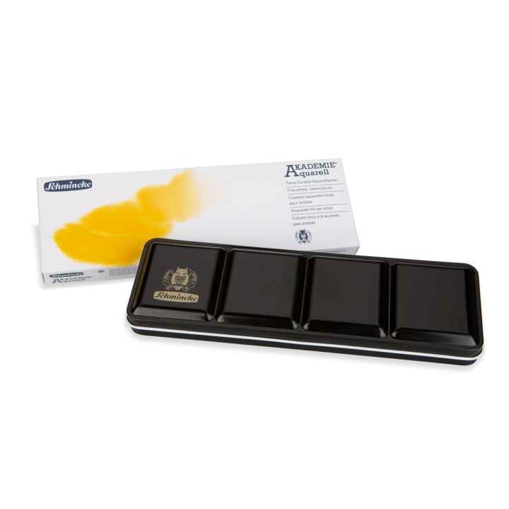 Akademie Aquarell Half Pans 12-set + 12 tomme i gruppen Kunstnermateriell / Kunstnerfarge / Akvarellmaling / Akvarellmaling i kopp hos Pen Store (137801)