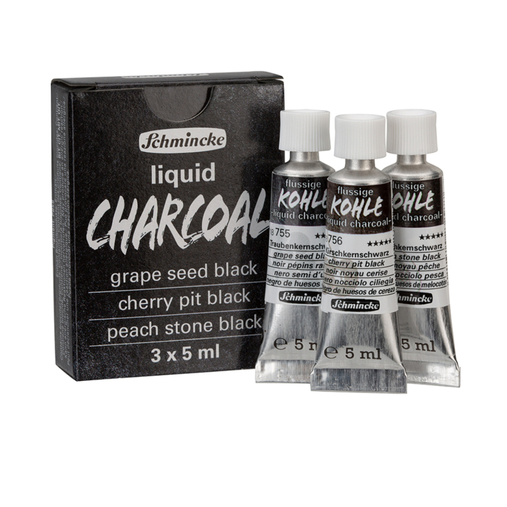 Liqiud Charcoal 3-set i gruppen Kunstnermateriell / Kritt og blyanter / Kullpenner og kull hos Pen Store (137810)
