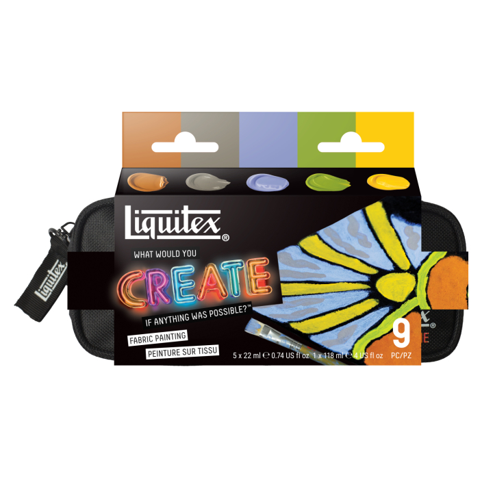 Akrylmaling Basics Fabric Painting 5 x 22 ml i gruppen Kunstnermateriell / Kunstnerfarge / Akrylmaling hos Pen Store (137830)