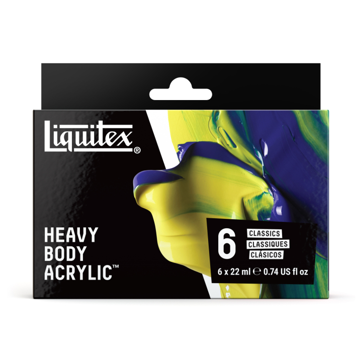 Akrylmaling Heavy Body Colour Set 6x22 ml i gruppen Kunstnermateriell / Kunstnerfarge / Akrylmaling hos Pen Store (137847)