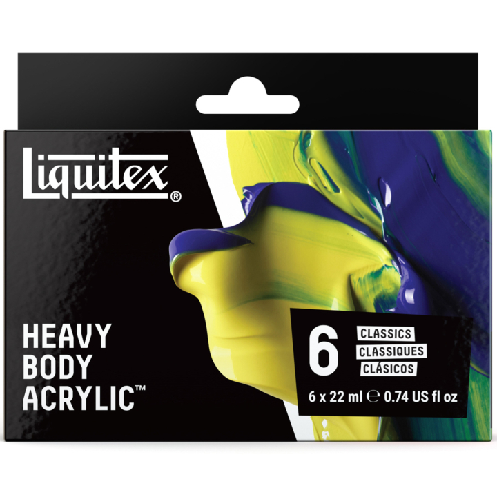 Akrylmaling Heavy Body Colour Set 6x22 ml i gruppen Kunstnermateriell / Kunstnerfarge / Akrylmaling hos Pen Store (137847)