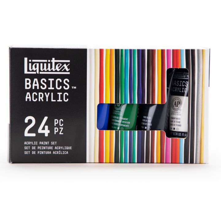 Akrylmaling Basics Set 24x22 ml i gruppen Kunstnermateriell / Kunstnerfarge / Akrylmaling hos Pen Store (137849)