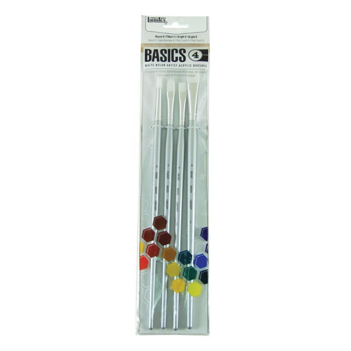 Syntetpensler Akryl Long Handle 5-pakning i gruppen Kunstnermateriell / Pensler / Syntetiske pensler hos Pen Store (137852)