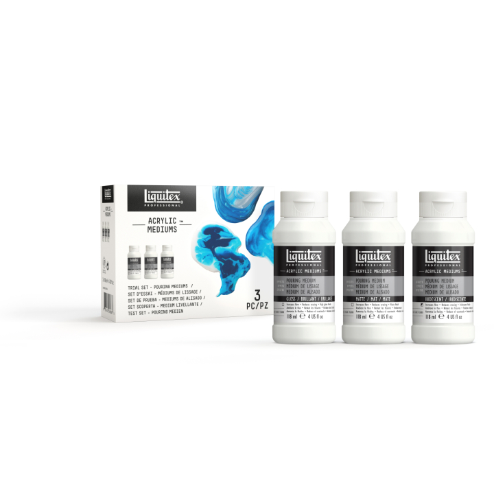 Pouring Medium 3-delige set i gruppen Kunstnermateriell / Malemedier og lakk /  Akrylmedium hos Pen Store (137867)