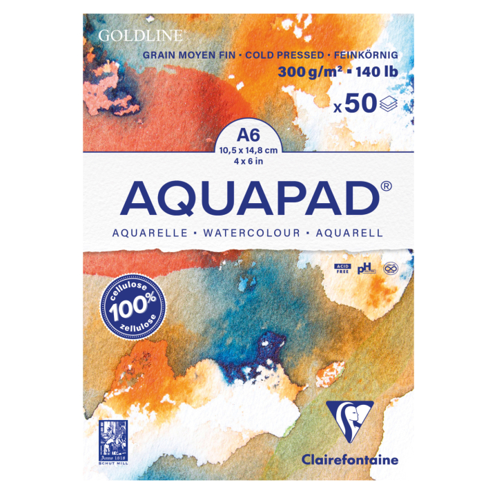 Aquapad akvarellblokk A6 i gruppen  Papir & Blokk / Artistblokk / Akvarellpapir hos Pen Store (137969)