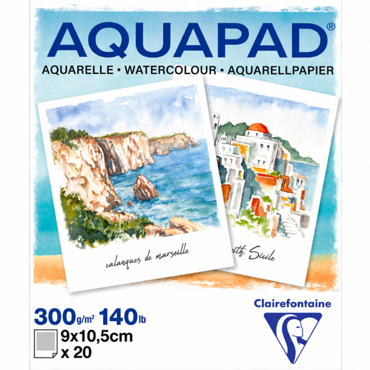 Aquapad akvarellblokk 9x10,5 cm i gruppen  Papir & Blokk / Artistblokk / Akvarellpapir hos Pen Store (137970)