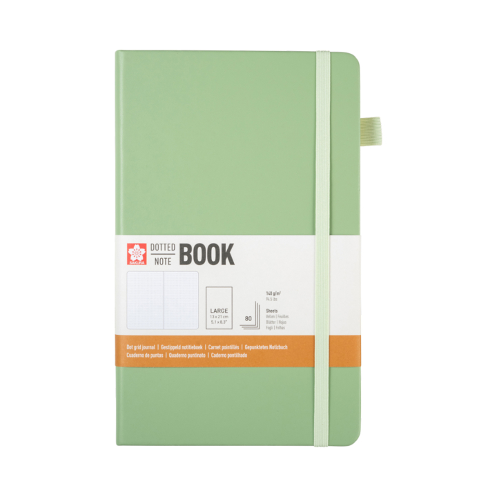 Notebook 13x21 cm Hard Cover Pale Patina Dotted i gruppen  Papir & Blokk / Skrive og ta notater / Notatbøker hos Pen Store (137992)