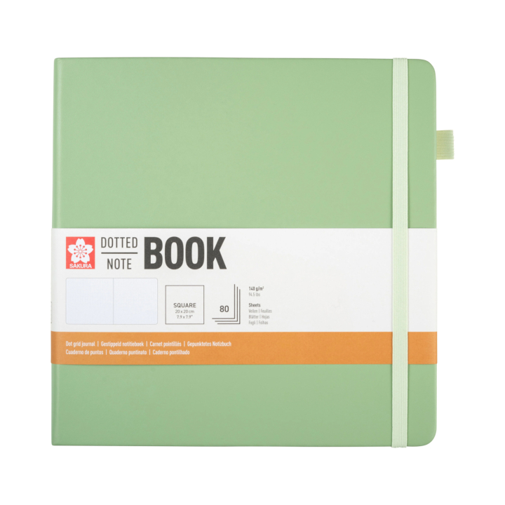Notebook 20x20 cm Hard Cover Pale Patina Dotted i gruppen Papir & Blokk / Skrive og ta notater / Notatbøker hos Pen Store (137993)