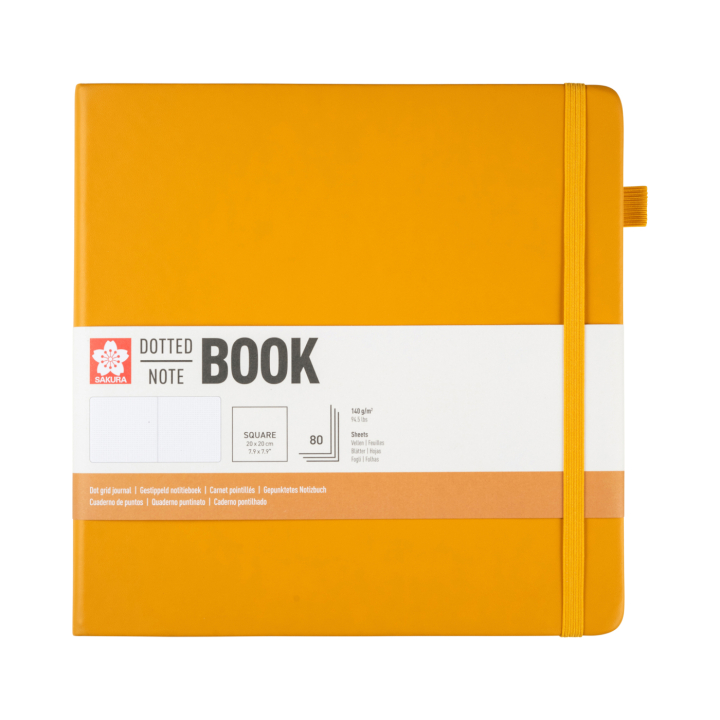 Notebook 20x20 cm Hard Cover Japanese Kerria Dotted i gruppen  Papir & Blokk / Skrive og ta notater / Notatbøker hos Pen Store (137994)