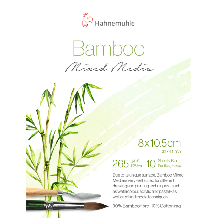 Mixed Media Bamboo 265g 8x10,5 cm i gruppen Papir & Blokk / Artistblokk / Mixed media-blokk hos Pen Store (137995)