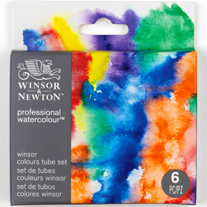 Professional Akvarellmaling Tube 5 ml Winsor 6-sett i gruppen Kunstnermateriell / Kunstnerfarge / Akvarellmaling / Akvarellmaling på tube hos Pen Store (138003)