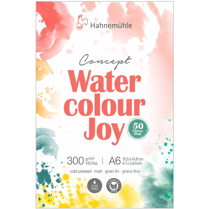 Akvarellblokk Joy 300g A6 i gruppen  Papir & Blokk / Artistblokk / Akvarellpapir hos Pen Store (138008)