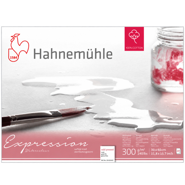 Akvarellblokk Expression 300 g Matt 30 x 40 cm  i gruppen  Papir & Blokk / Artistblokk / Akvarellpapir hos Pen Store (138012)