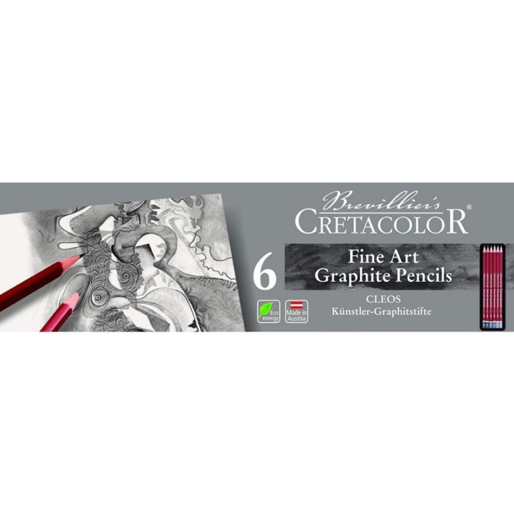 Cleos Fine Art Graphite 6-sett i gruppen Penner / Kunstnerpenner / Skissepenner hos Pen Store (138024)