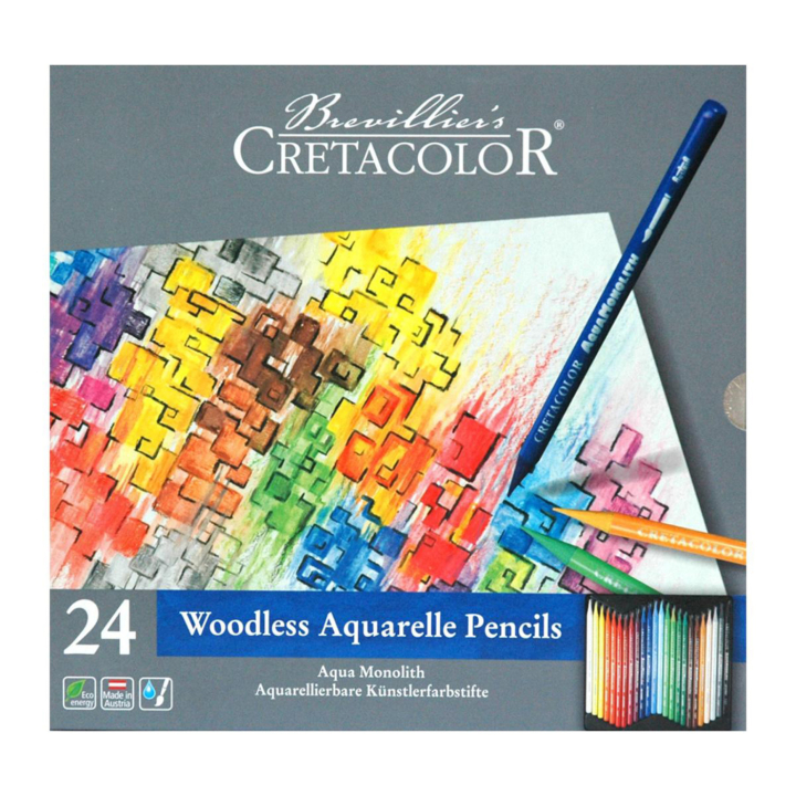 Aqua Monolith Akvarellblyanter 24-sett i gruppen Penner / Kunstnerpenner / Fargeblyanter hos Pen Store (138026)