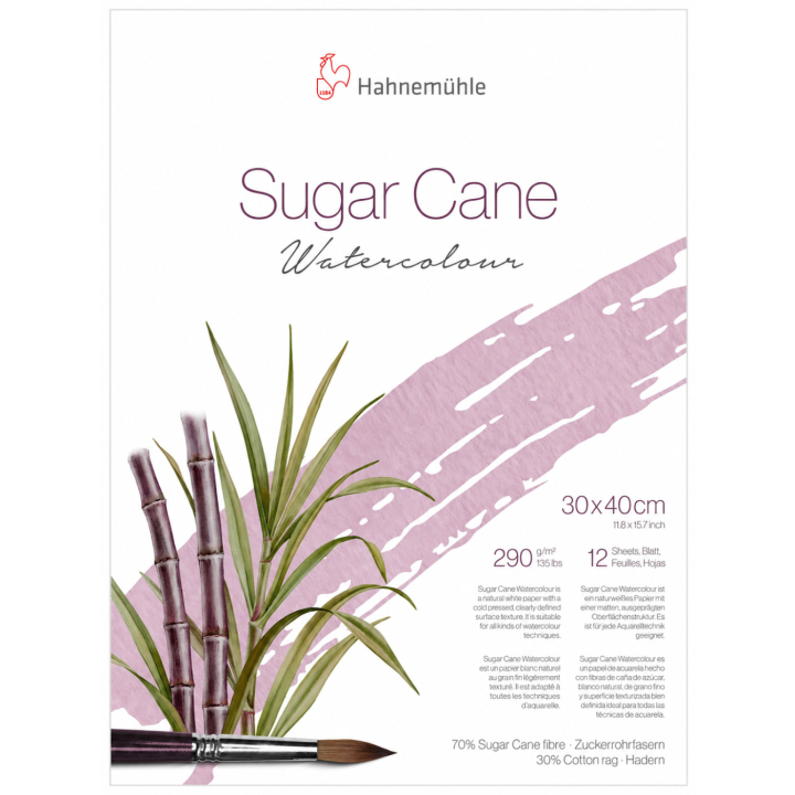 Akvarellblokk Sugar Cane 290g 30x40 cm i gruppen  Papir & Blokk / Artistblokk / Akvarellpapir hos Pen Store (138055)
