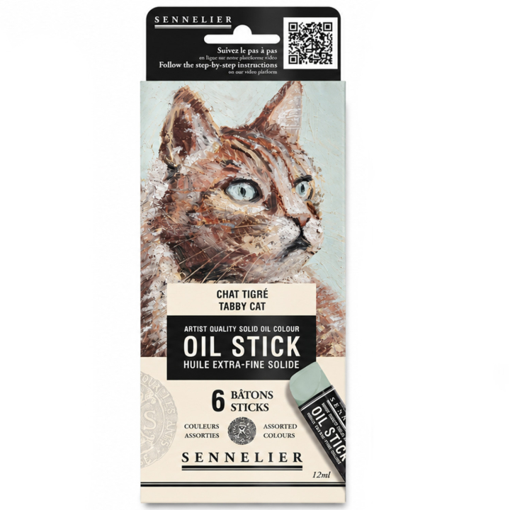 Oil Stick Mini 6-sett Tabby cat i gruppen Kunstnermateriell / Kritt og blyanter / Oljekritt hos Pen Store (138062)