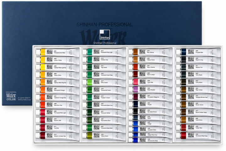 Akvarellset PRO x 48-set i gruppen Kunstnermateriell / Kunstnerfarge / Akvarellmaling / Akvarellmaling på tube hos Pen Store (138067)