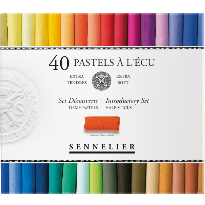 Mykpastell 1/2 à l'écu 40-sett i gruppen Kunstnermateriell / Kritt og blyanter / Pastellkritt hos Pen Store (138070)