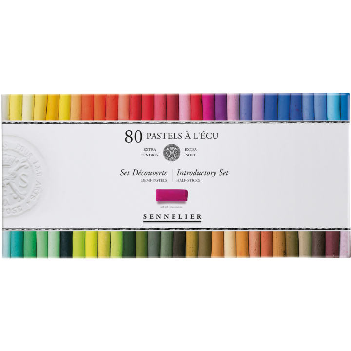 Mykpastell 1/2 à l'écu 80-sett i gruppen Kunstnermateriell / Kritt og blyanter / Pastellkritt hos Pen Store (138072)