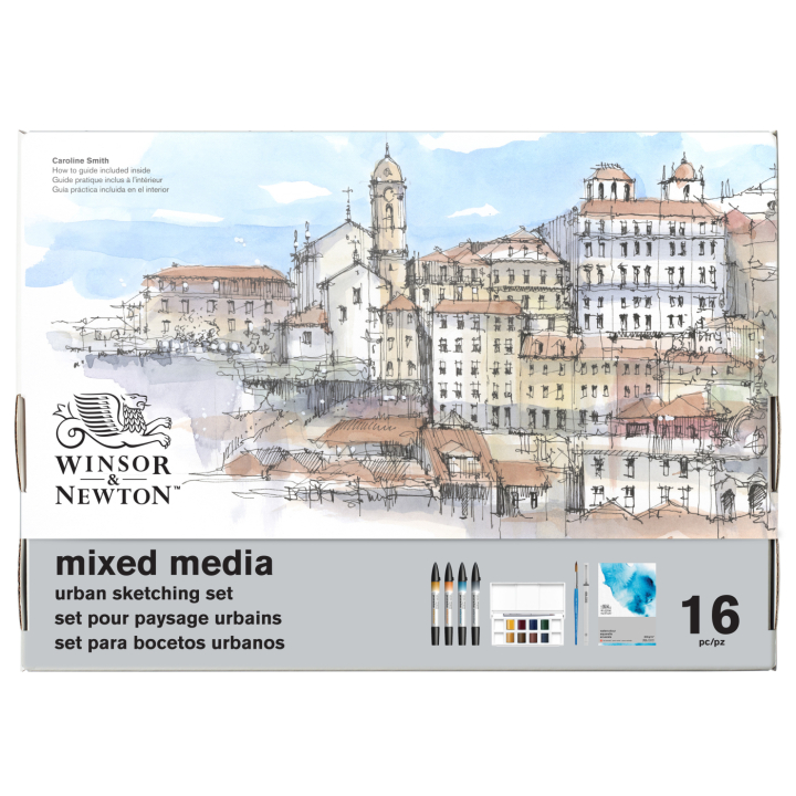 Mixed Media Urban Sketching Set 16 deler i gruppen Penner / Kunstnerpenner / Illustrasjonmarkers hos Pen Store (138079)