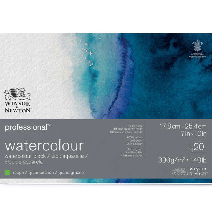 Professional Akvarellblokk Rough 18x26 cm 300g i gruppen  Papir & Blokk / Artistblokk / Akvarellpapir hos Pen Store (138087)