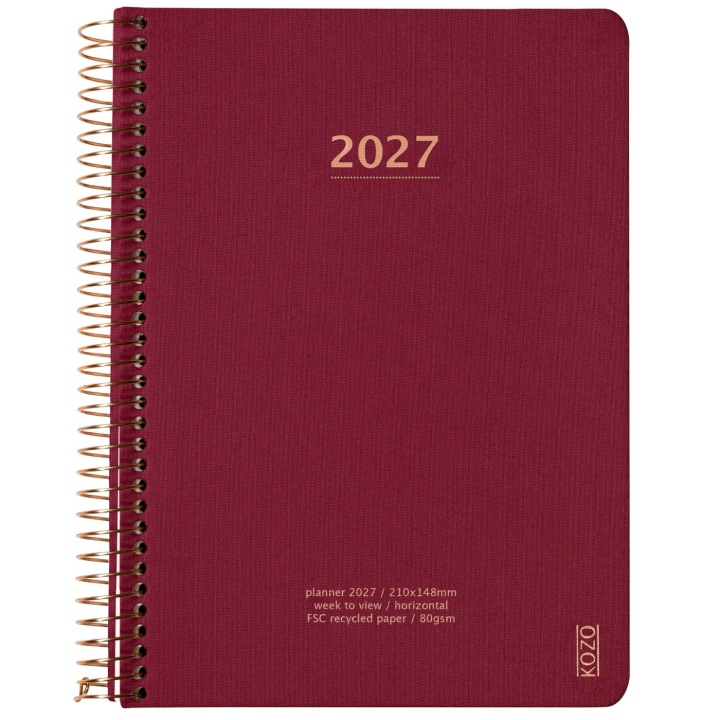 Kalender 2027 A5 Weekly Berry i gruppen  Papir & Blokk / Kalendere / 12 md kalendere hos Pen Store (138279)