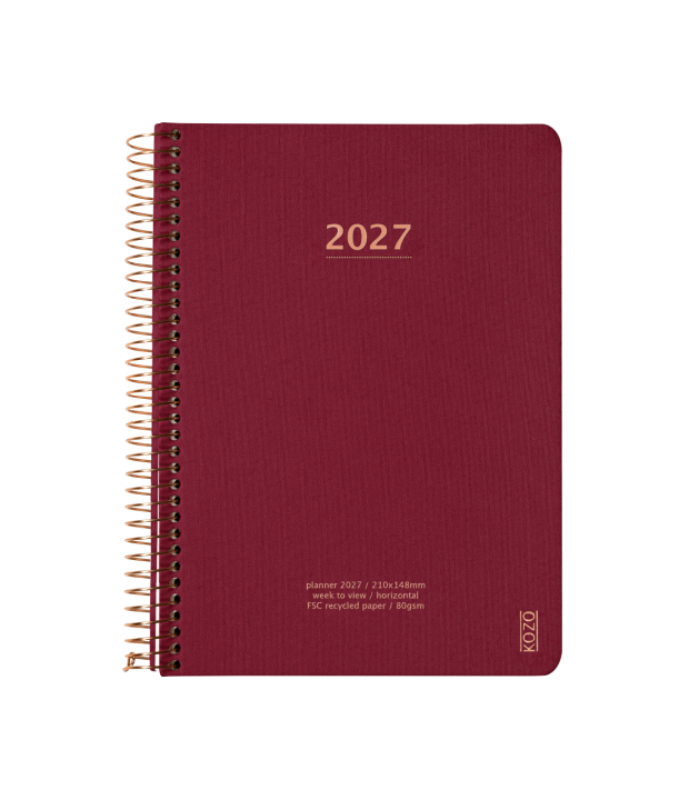 Kalender 2027 A6 Weekly Berry i gruppen  Papir & Blokk / Kalendere / 12 md kalendere hos Pen Store (138281)