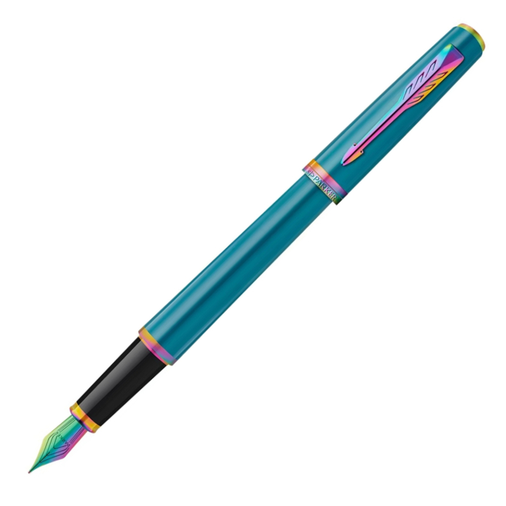 Meridian Teal/Rainbow Fyllepenn i gruppen Penner / Fine Writing / Eksklusive penner hos Pen Store (138327_r)