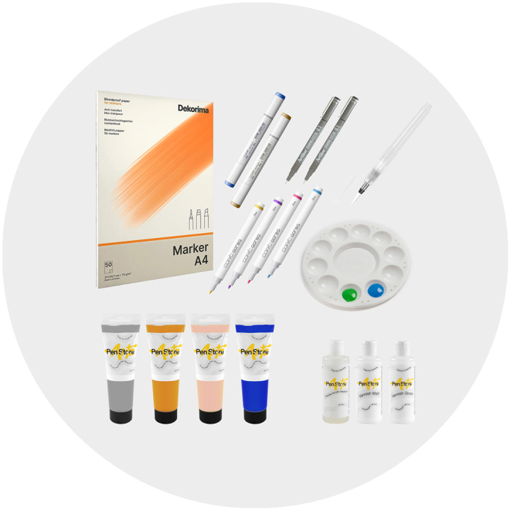 Mini Creativity Bundle i gruppen Kunstnermateriell / Kunstnersett / Malingsett hos Pen Store (bundle_1)