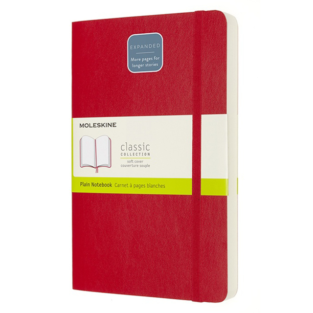 Classic Soft Cover Notebook Expanded Red