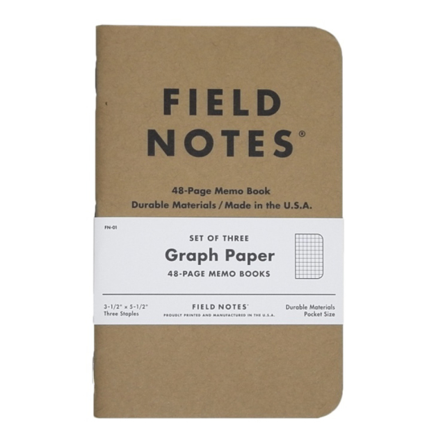 Memo Book Graph 3-pakke