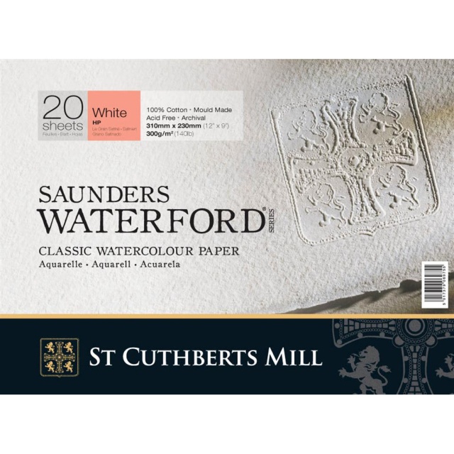 Saunders Waterford Akvarellblokk 300 g 31 x 23 cm White HP
